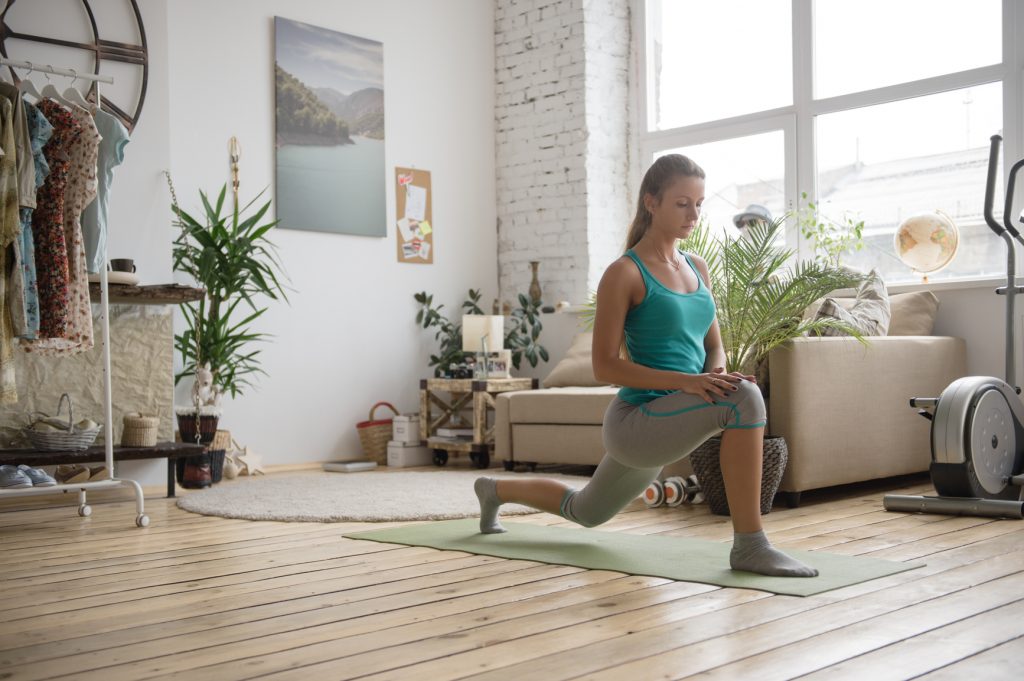 living room yoga space